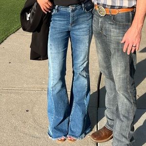 Altar’d State Flare with Raw Hem and Seam